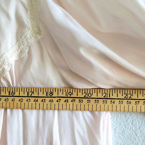 Barbizon Size Large Blush Pink Floral Sleeveless Nightgown Robe Set Negligee Vtg - Picture 7 of 13